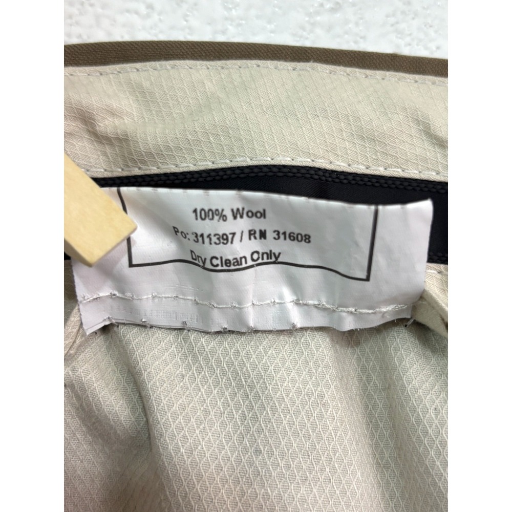 Jos A Bank 34x30 Tan Light Brown Dress Suit Pants‎ Signature Flat Front Wool - Picture 10 of 10